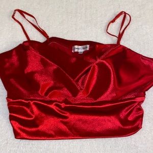 Matching two piece set satin ruched